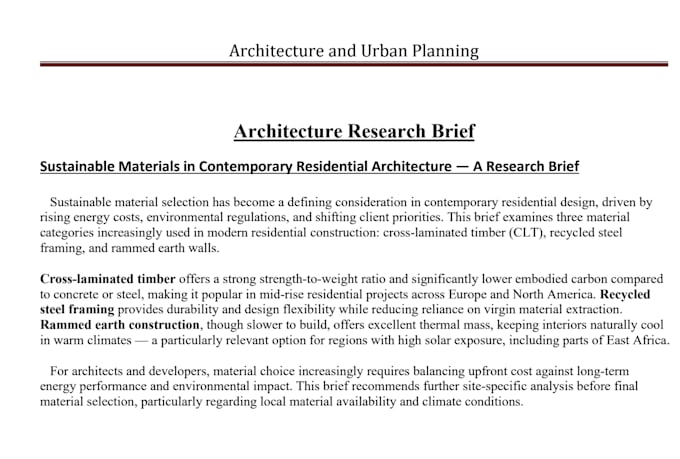do research customer service, or technical writing for archi